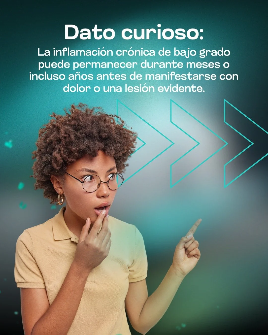💡 Dato curioso: La inflamaci&oacute;n cr&oacute;nica de bajo grado puede permanecer durante meses o incluso a&ntilde;os antes de manifestarse con dolor o una lesi&oacute;n evidente. 🔥📊 

⚠️ Puede causar:
🦴 Rigidez en las articulaciones
💪 Tensi&o