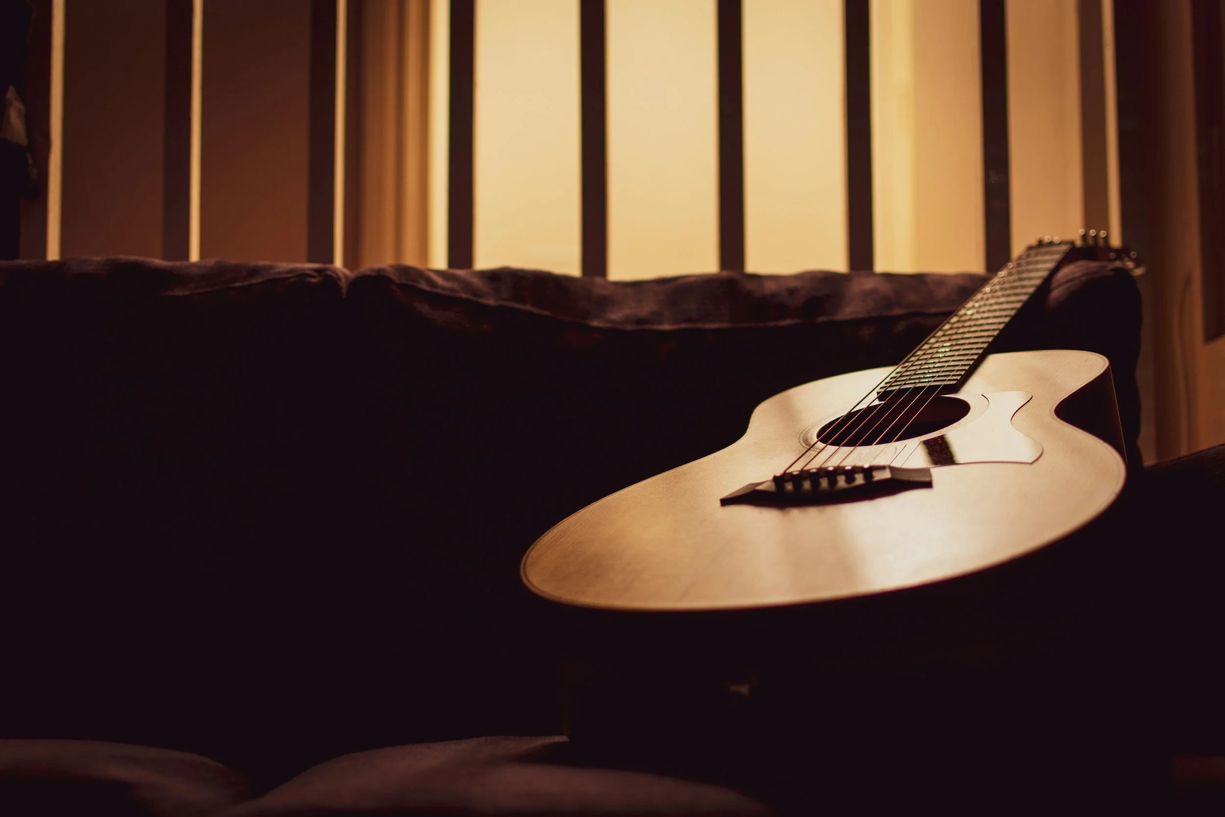 Guitar in warm light