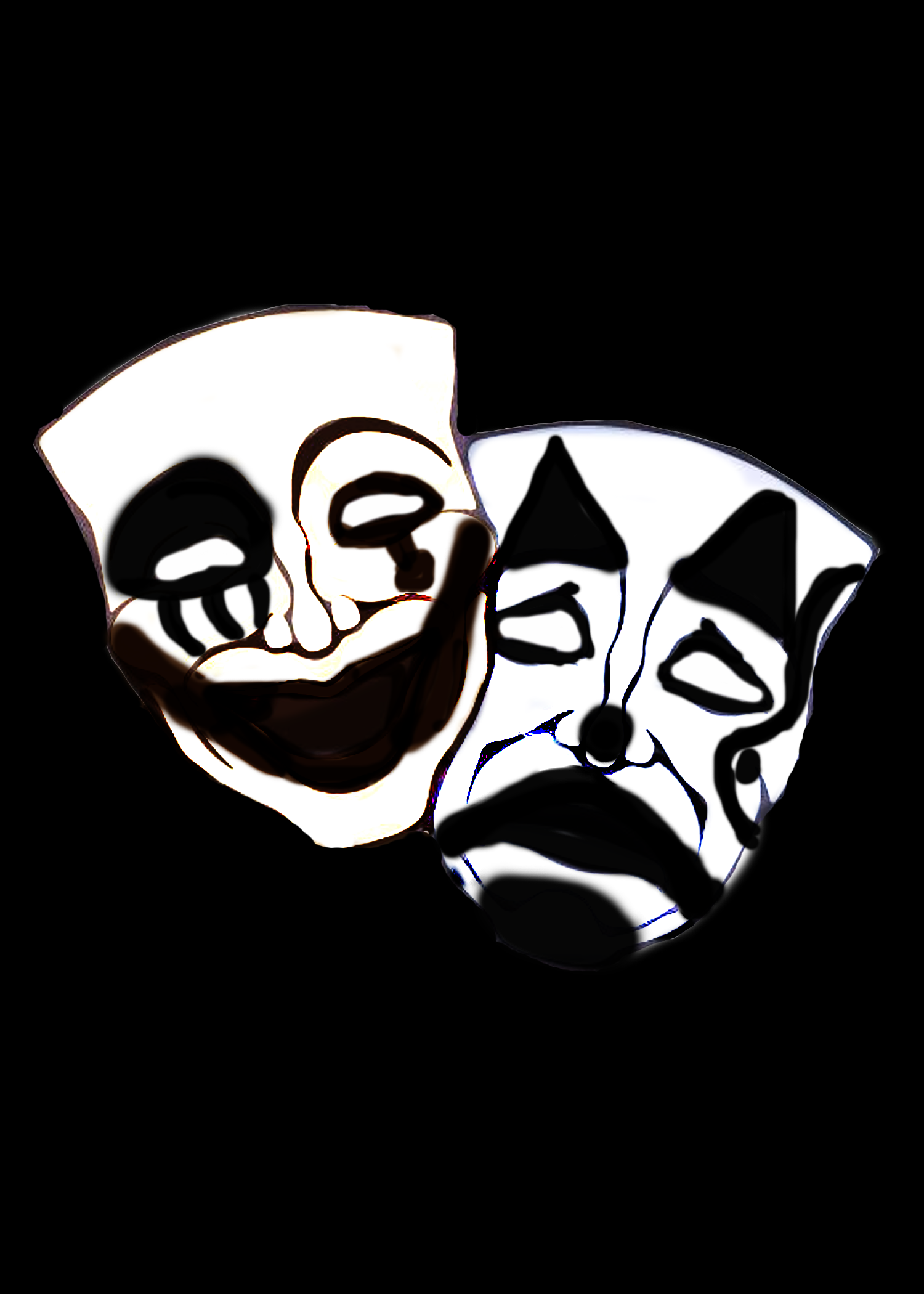 Comedy and Tragedy Second Logo Art Print
