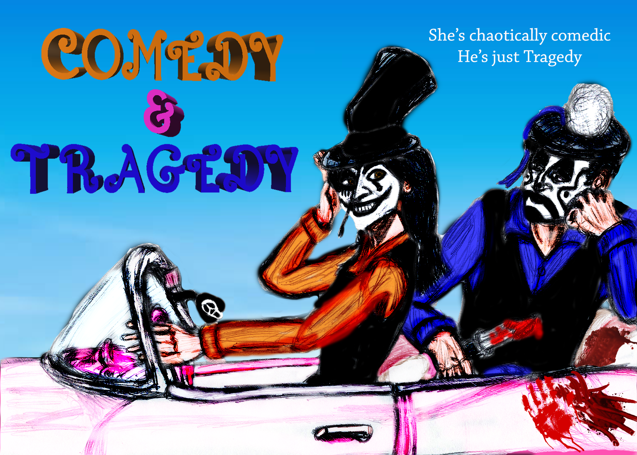 Comedy and Tragedy Barbie-Style Spoof Art Print
