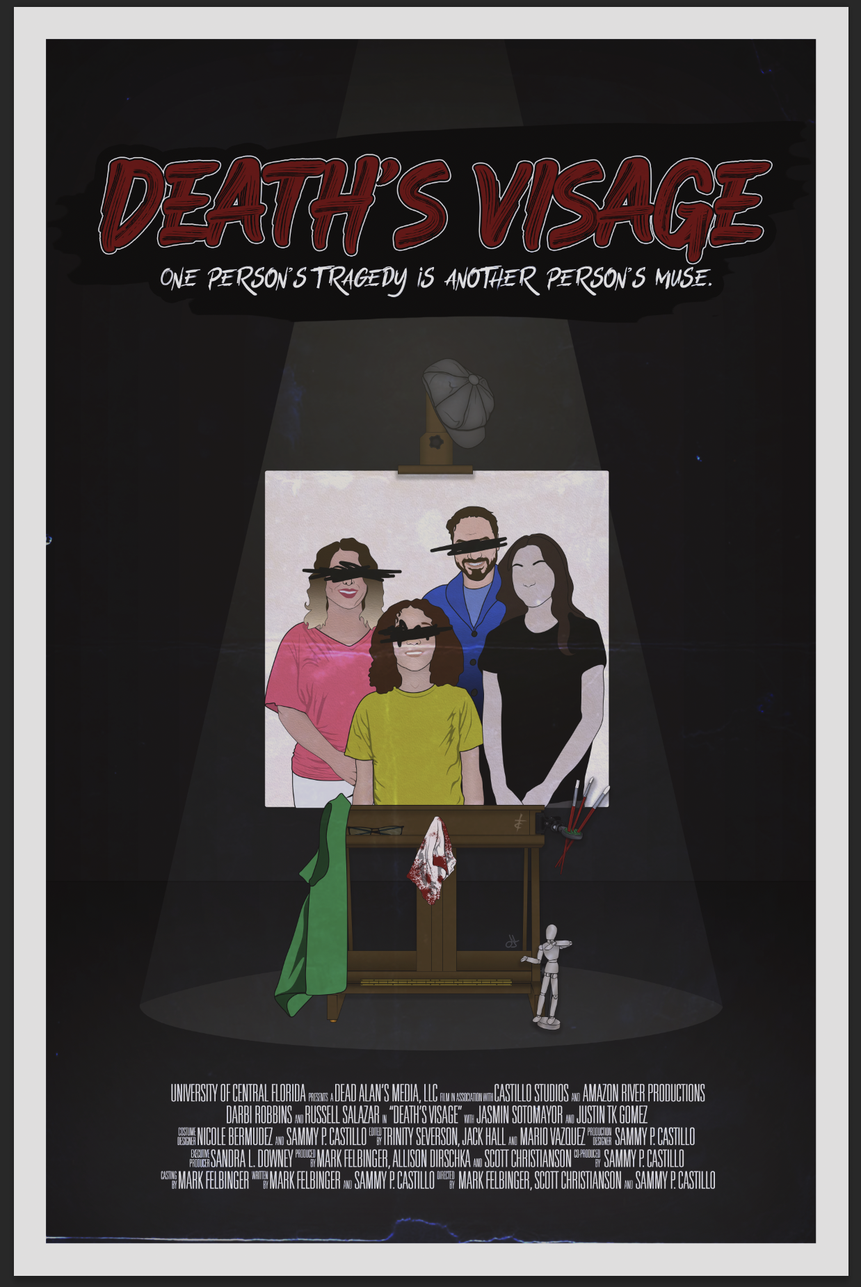 Death's Visage Movie Poster T-Shirt