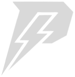 Black background with a white lightning bolt symbol inside a gray shield outline.