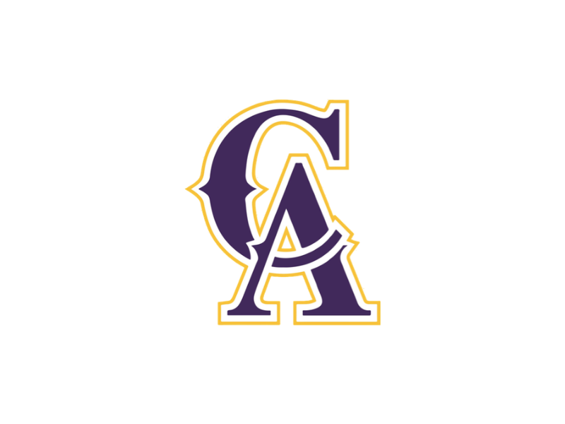 Stylized letters A and C overlapping, outlined in gold, on a white background.