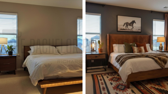 modern masculine western bedroom