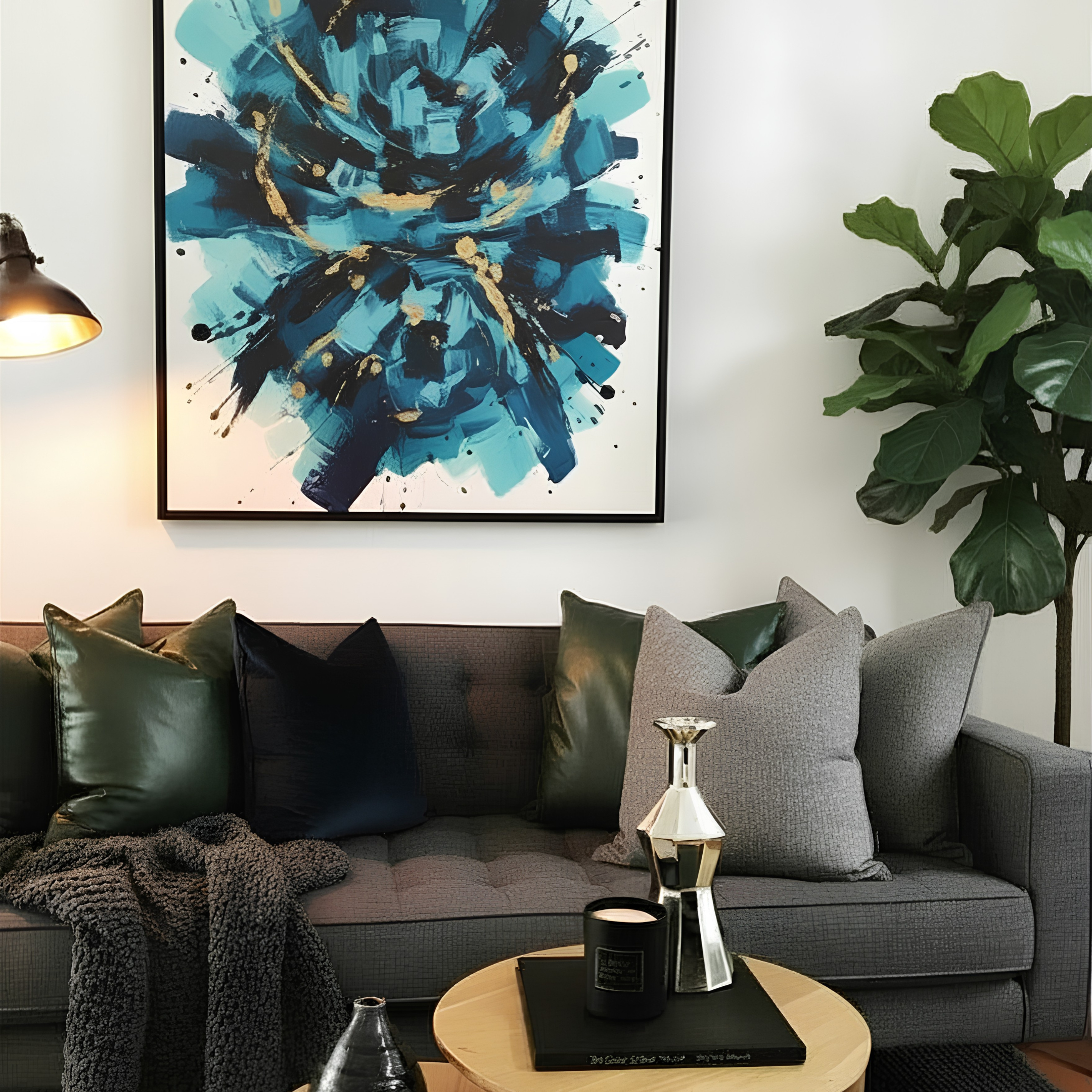 modern masculine living room