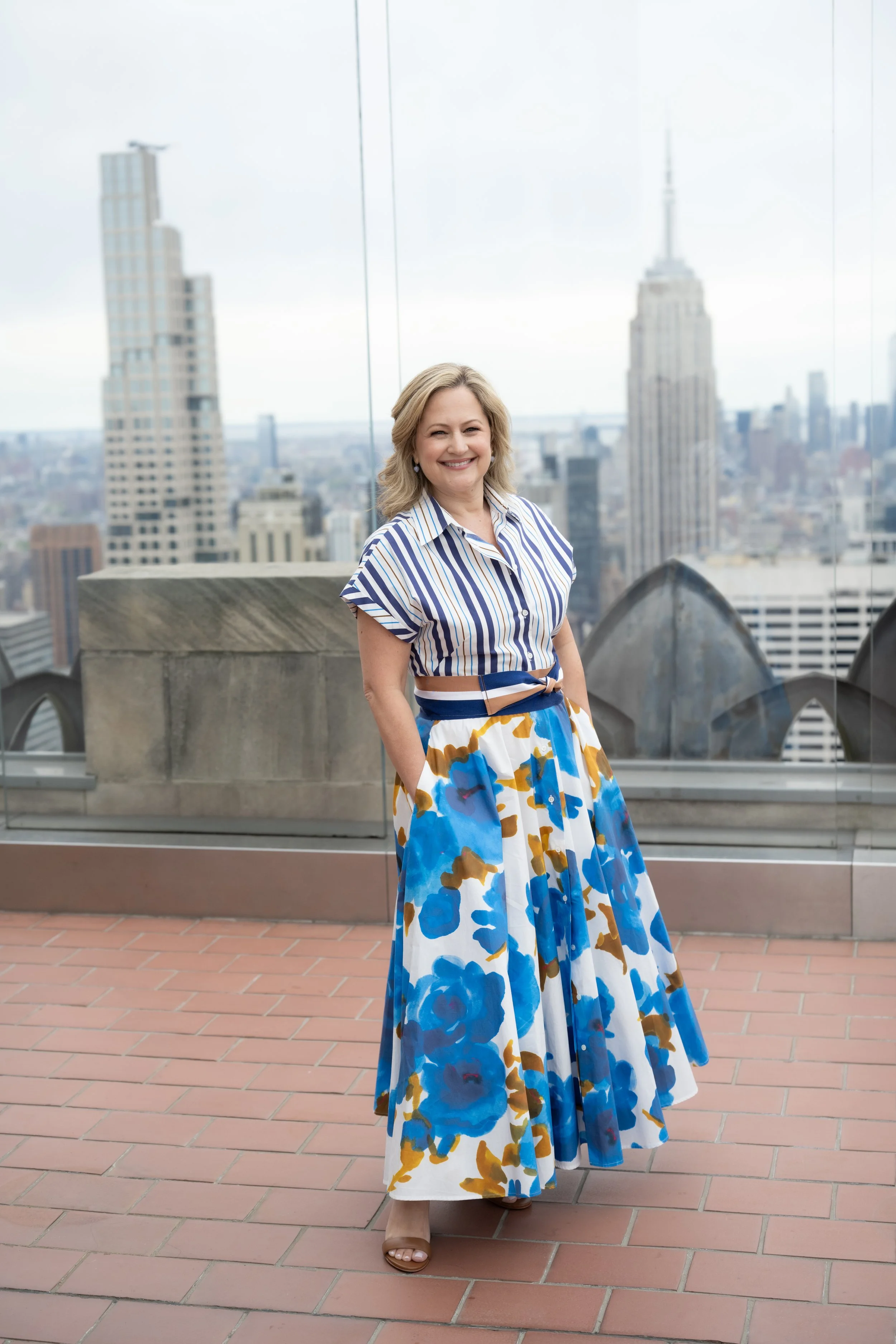Alisha Hope, NYC event planner and Soirée Strategist, overlooking the New York City skyline