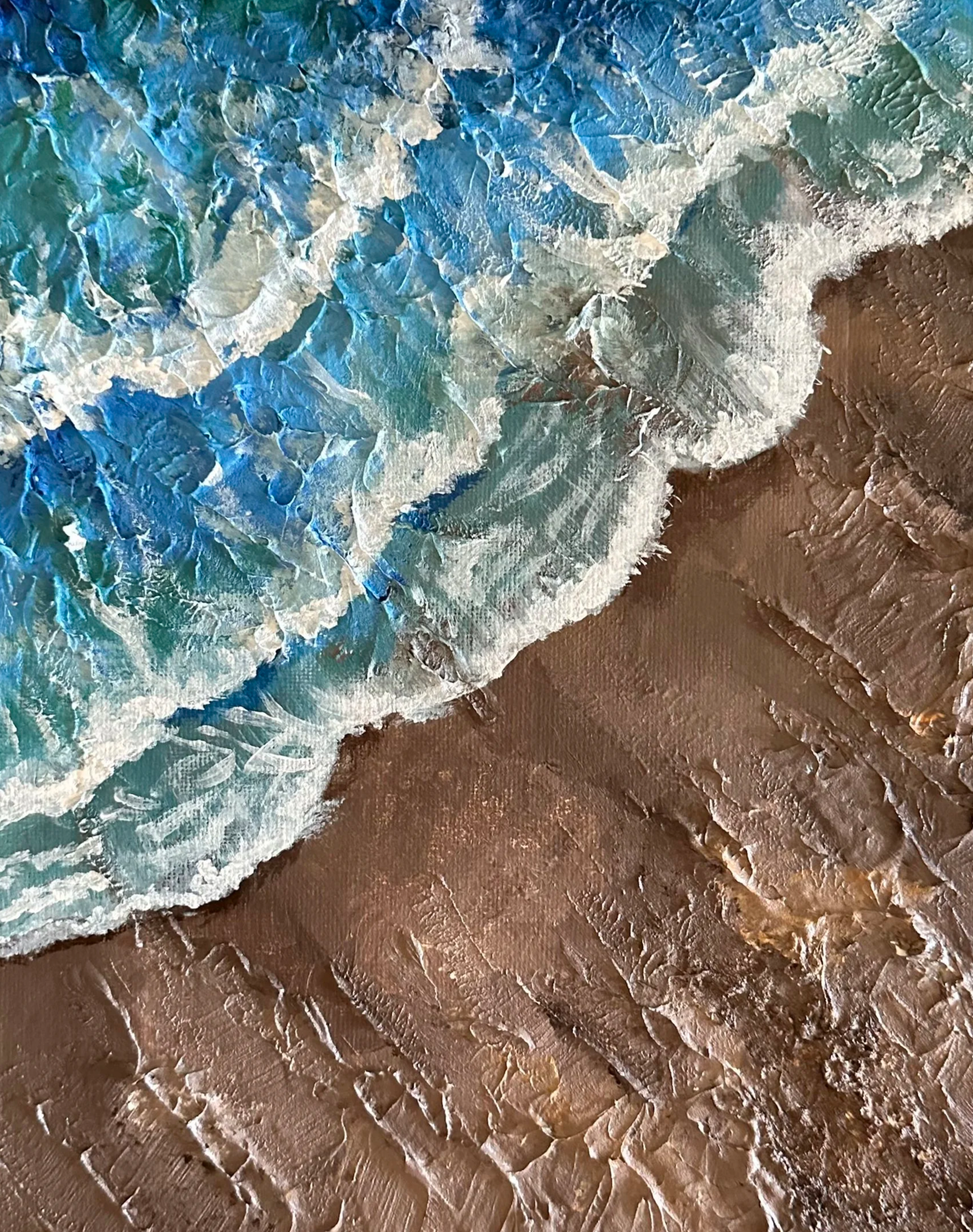 Beach waves 8x10in Acrylic