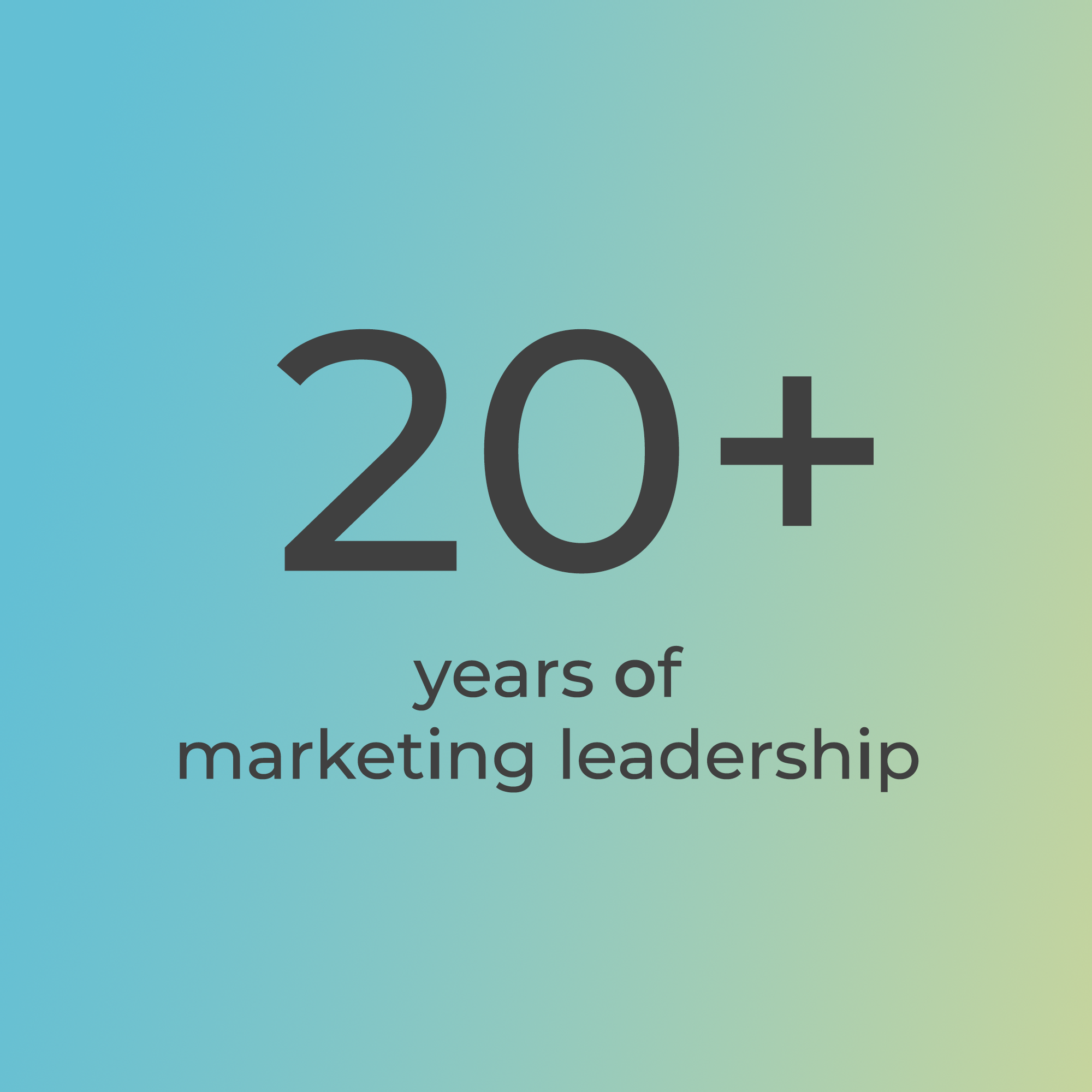 Over 20 years marketing leadership across CPG, retail, and global brands