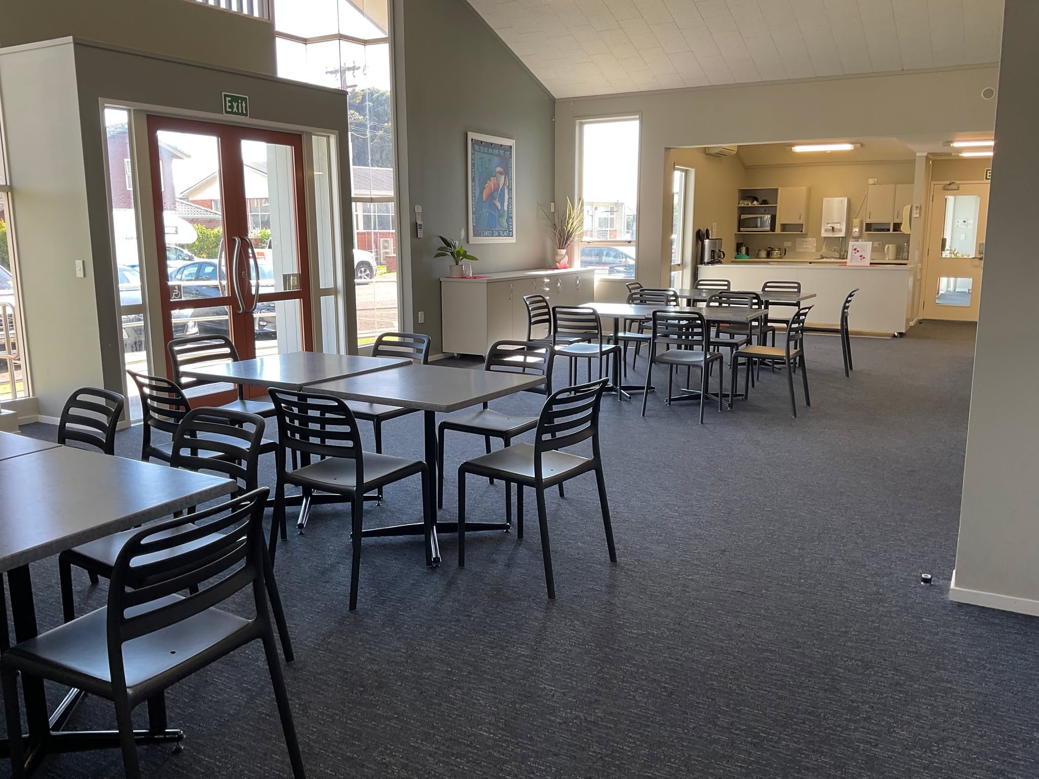 Image to represent space available for venue hire at St Andrews Church - it is the church cafeteria, a cosy area with kitchenette . Perfect for meetings, study groups, training sessions etc.