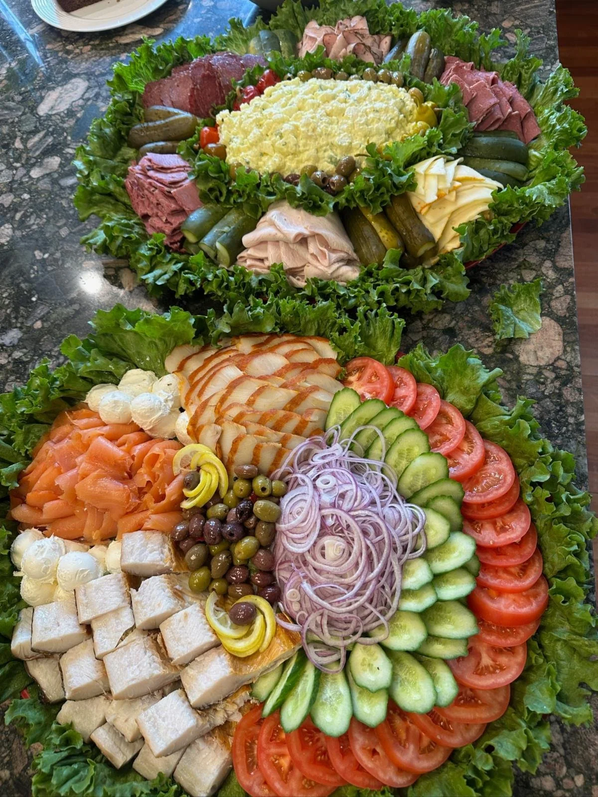 stage deli fish and deli catering trays