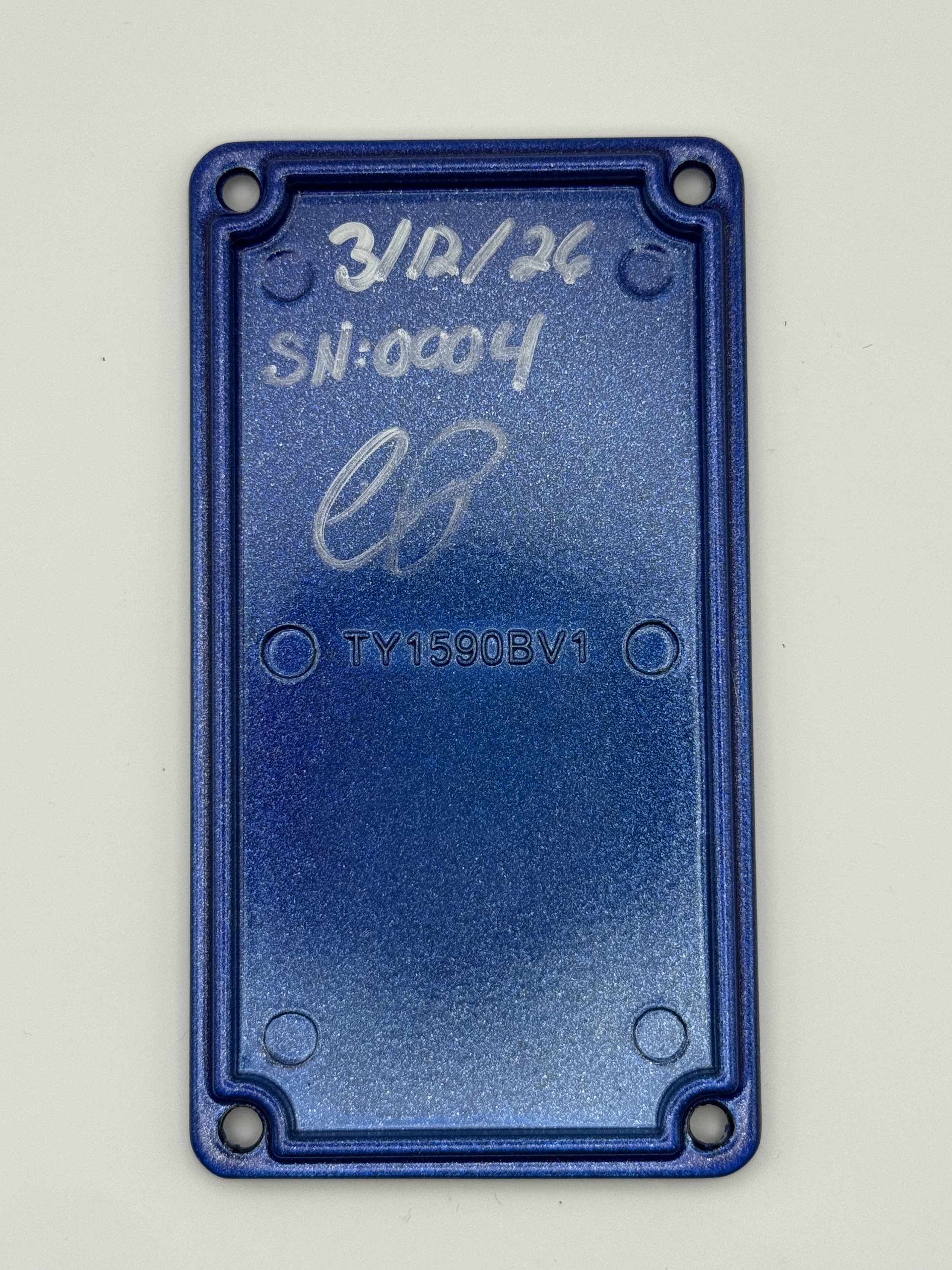 Hand-dated, signed, and serialized King’s Road backplate