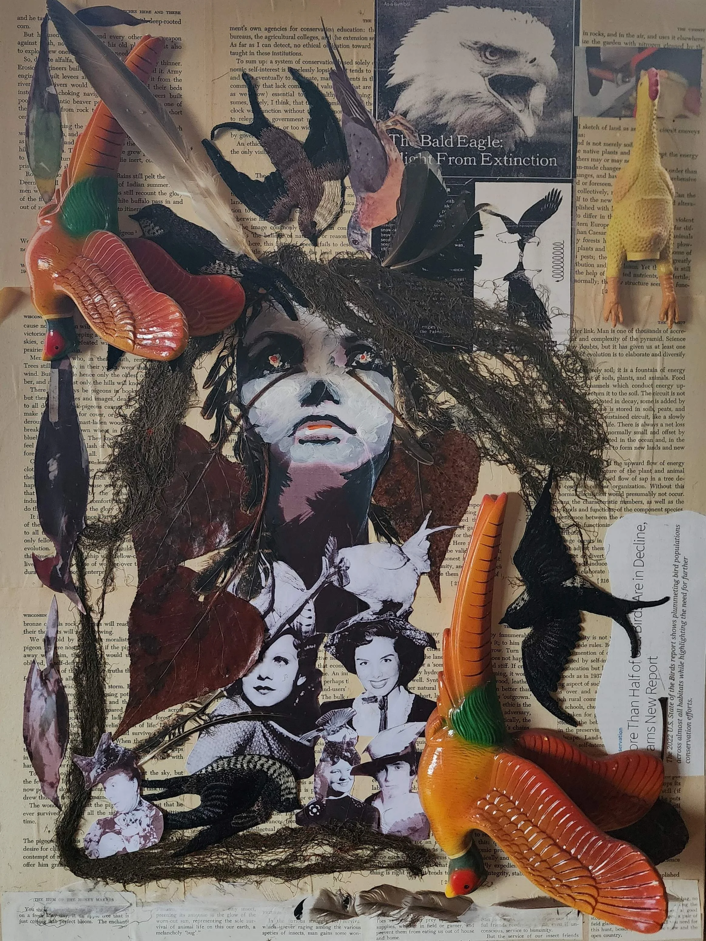 Lost  -  Collage with ceramics