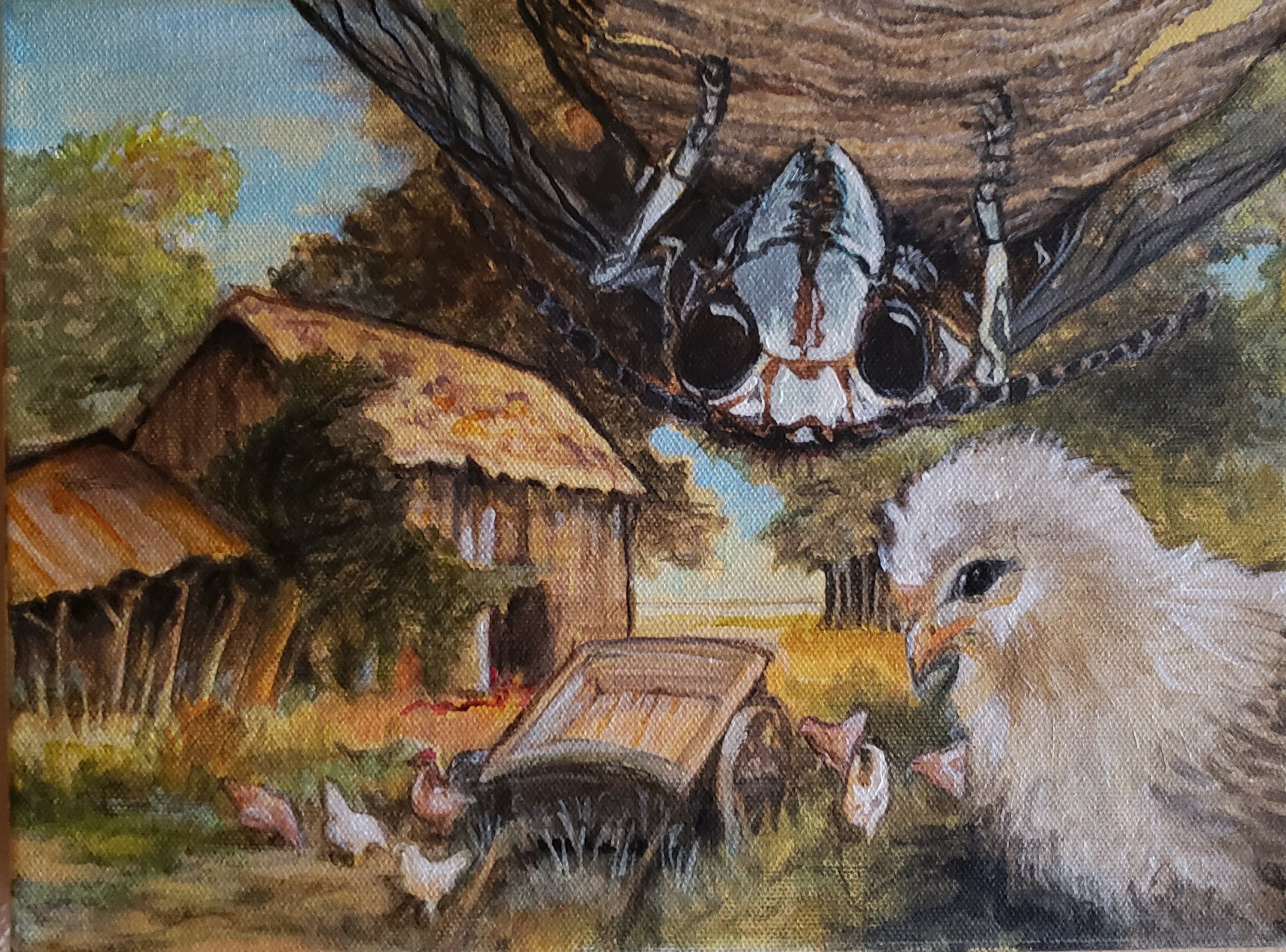 Food of the gods (after H.G. Wells novel)  -  8;10"  acrylic on canvas