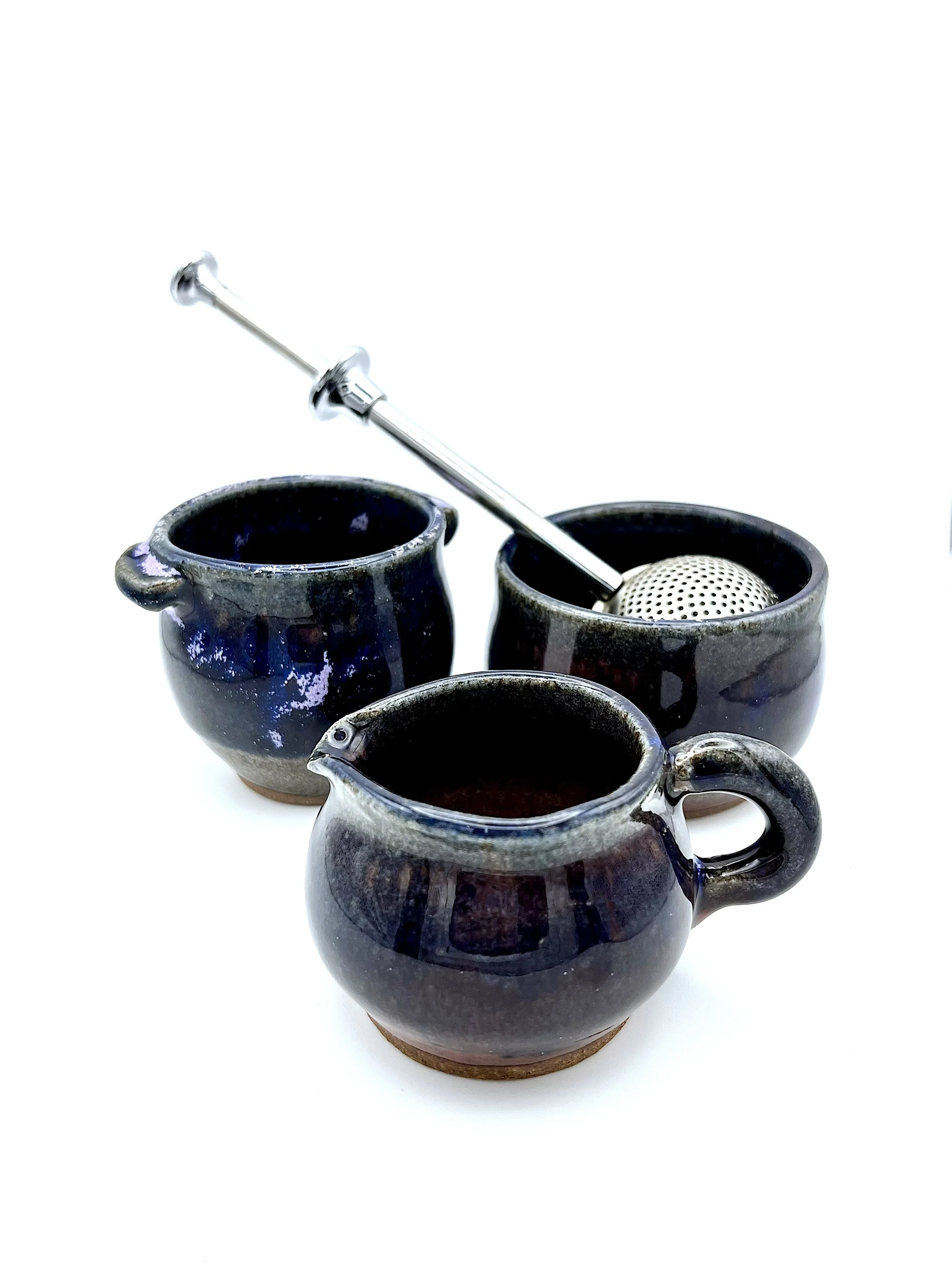 46. sugar and milk tea set (tea ball not included) $20