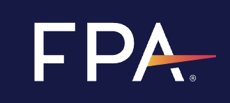 FPA logo with large white letters on a dark blue background and a stylized orange and red arrow.