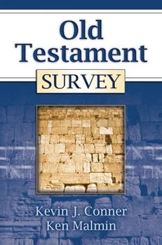 The cover of a book titled 'Old Testament Survey' by Kevin J. Conner and Ken Malmin, featuring an image of an ancient stone wall or structure.