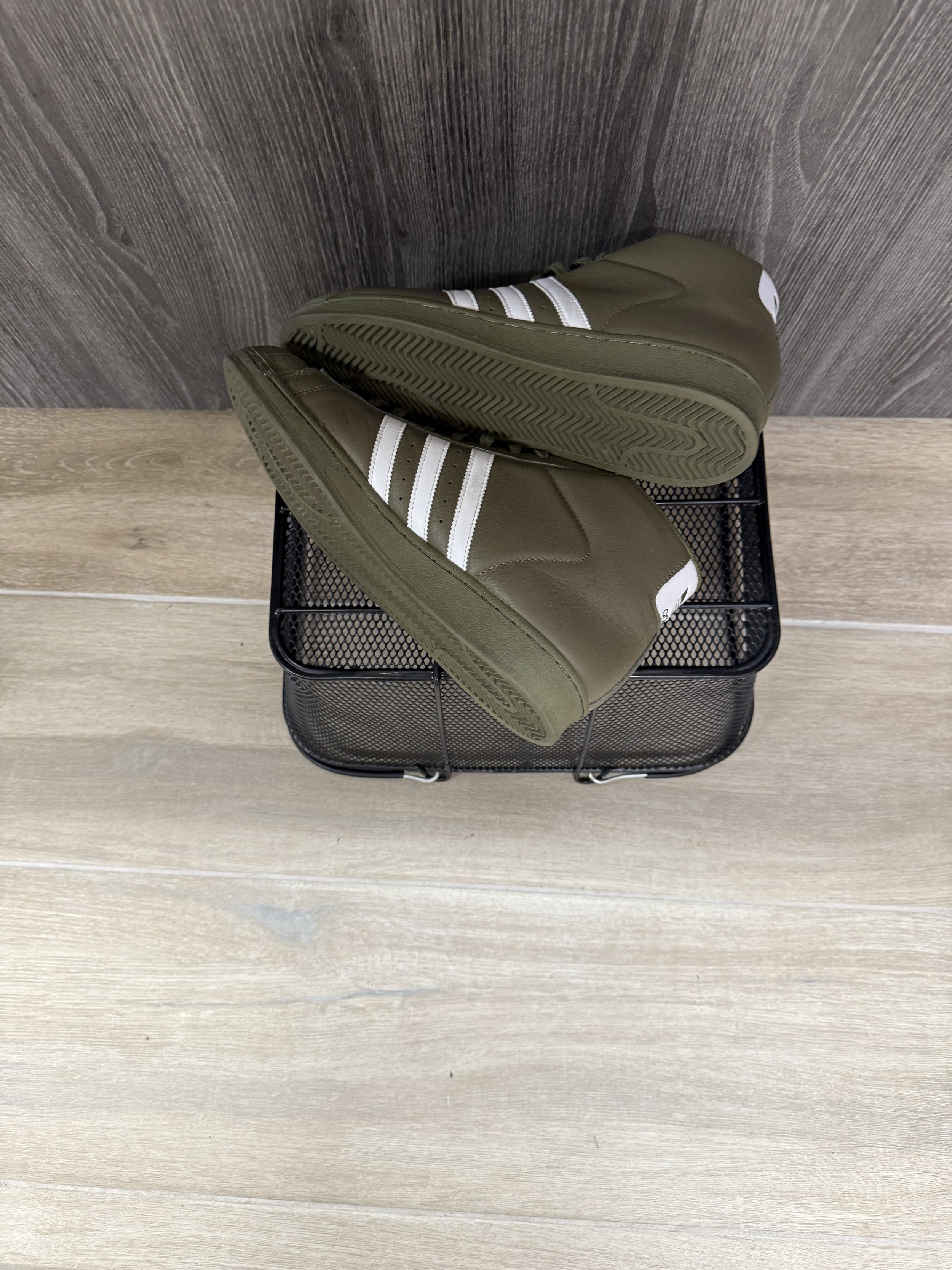 Preowned Adidas Green 7 Gold Tennis Shoes.jpg