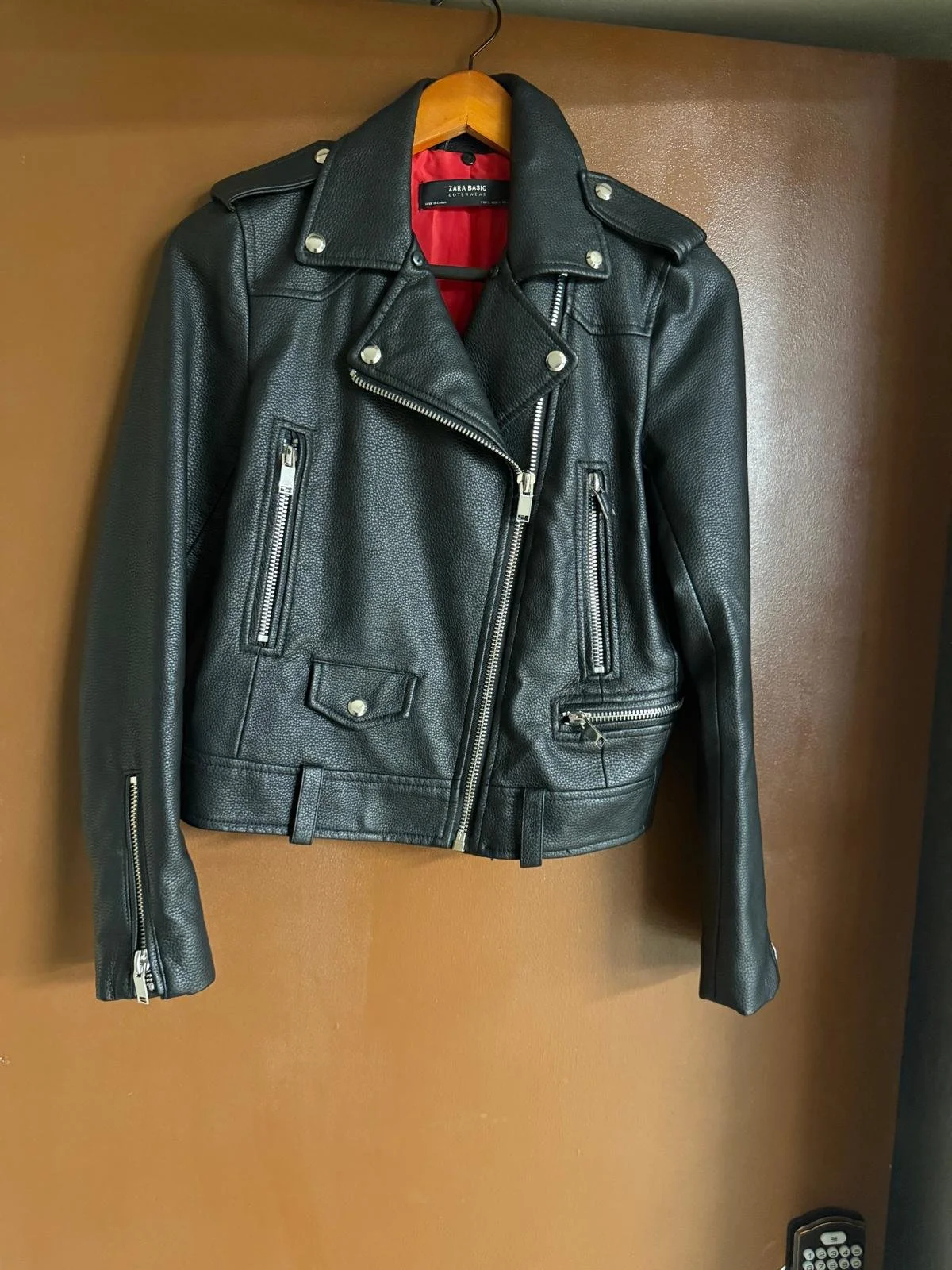 Zara Womens Faux Leather Jacket Size - Small.jpeg