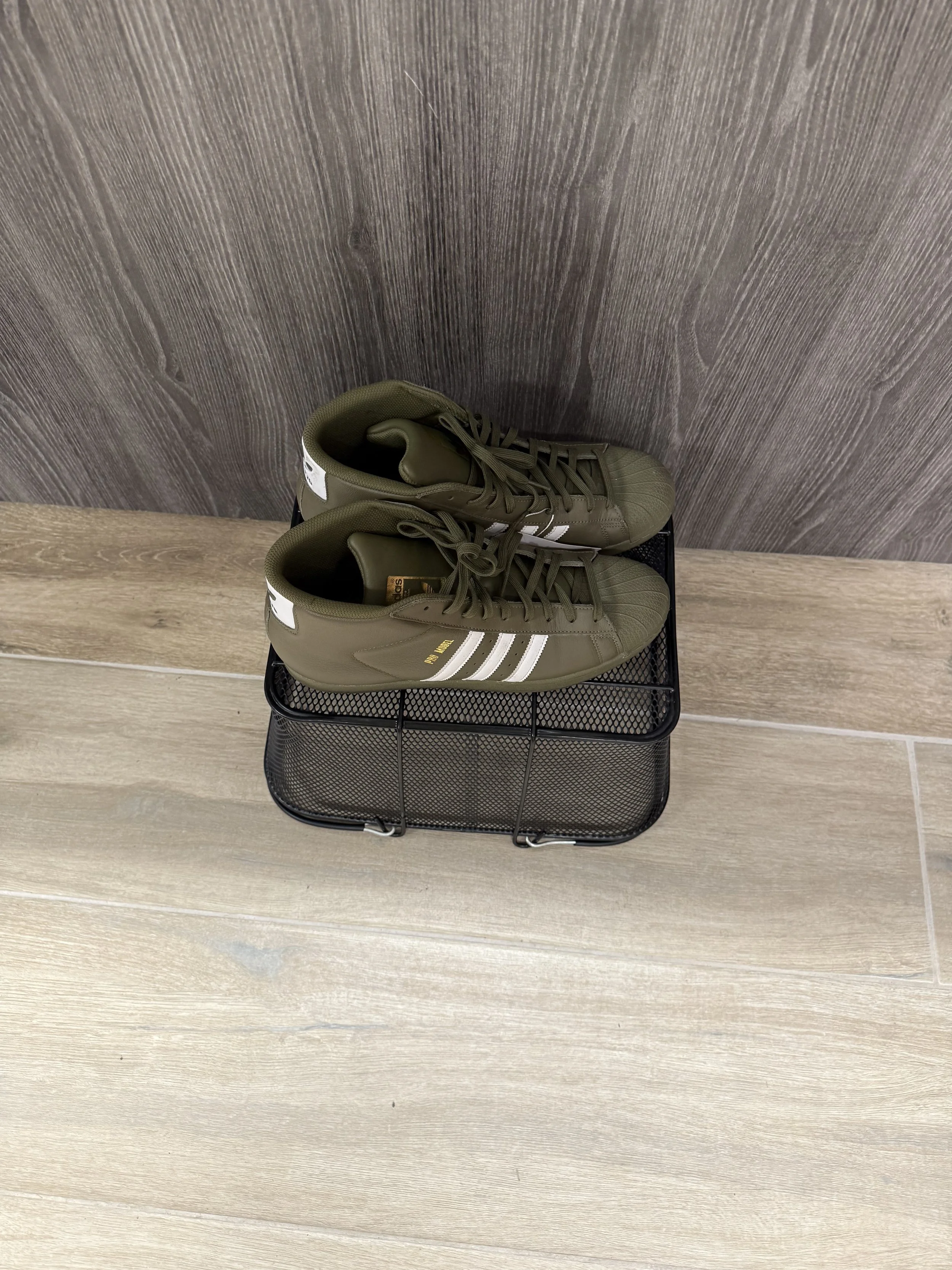 Preowned Adidas Green 7 Gold Tennis Shoes 2.jpg