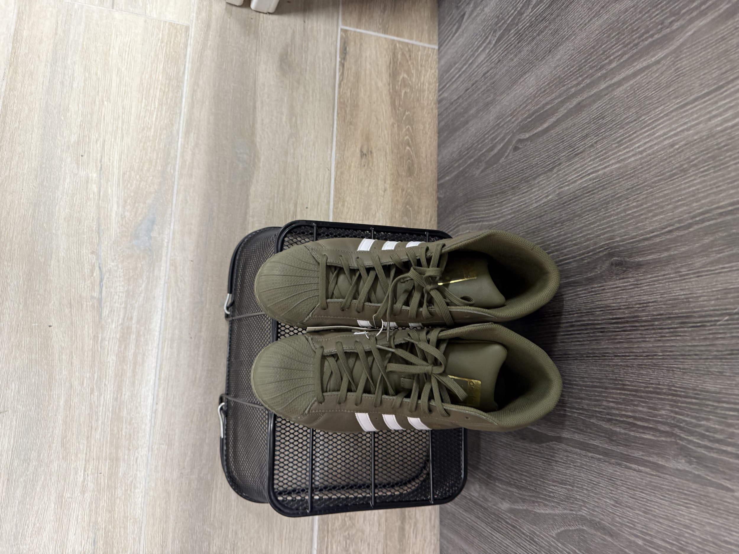 Preowned Adidas Green 7 Gold Tennis Shoes 3.jpg