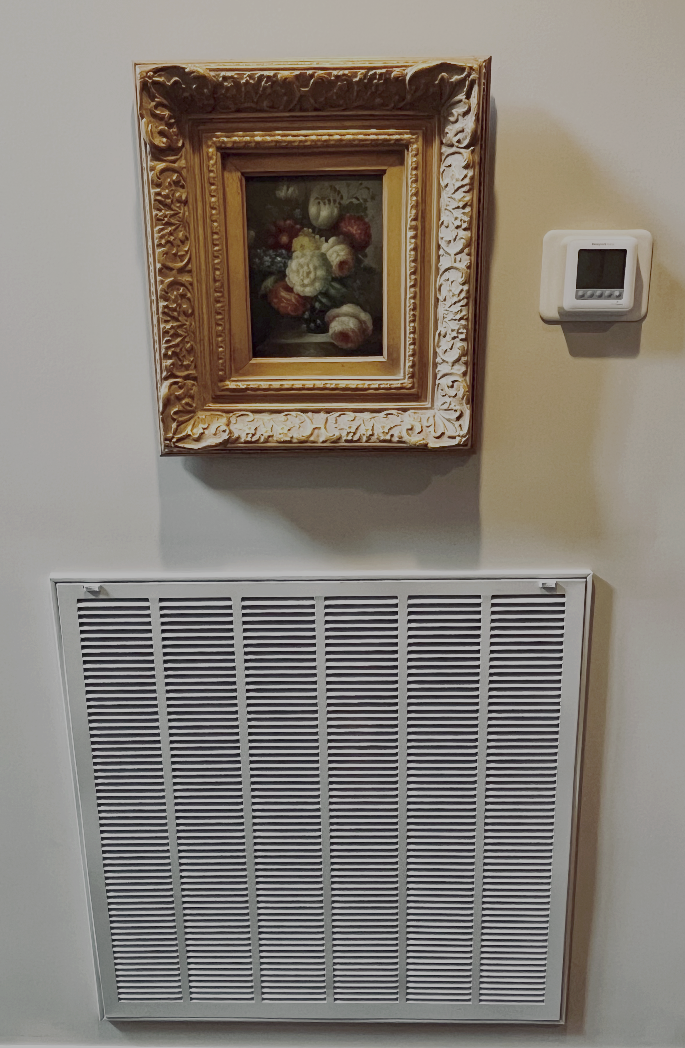Residential HVAC return air grille and filter location designed to improve airflow, indoor air quality, and system efficiency