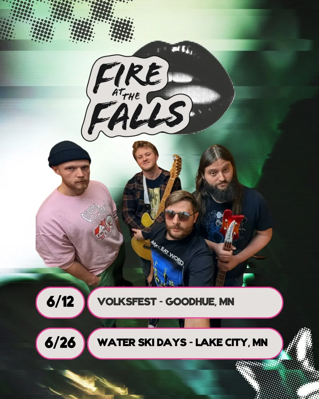 Come see us this month at Volksfest and @waterskidays 
@goodhuejaycees 

#poppunk #localmusic #mtg