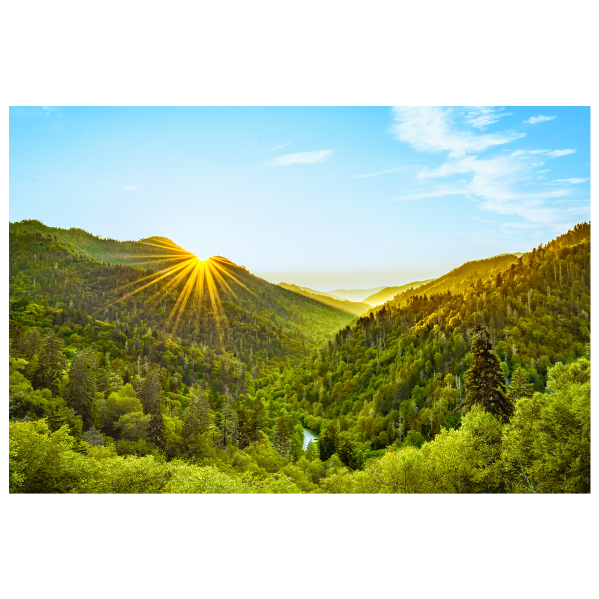 Smoke on the mountains -  wall art print