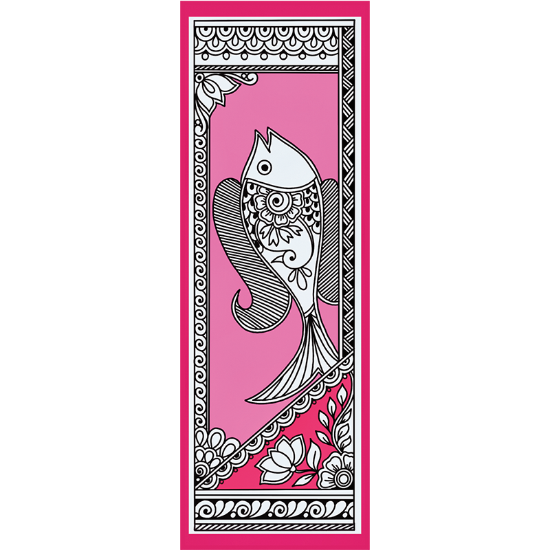 Pink Fish - Madhubani Bookmark
