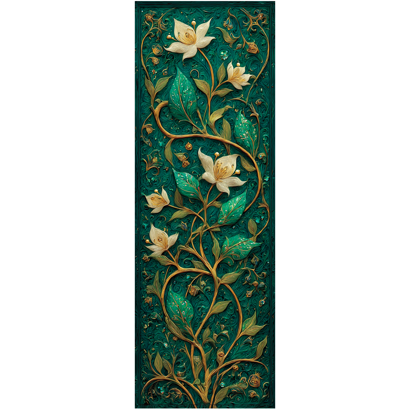 White Magnolia  - Ottoman inspired Bookmark