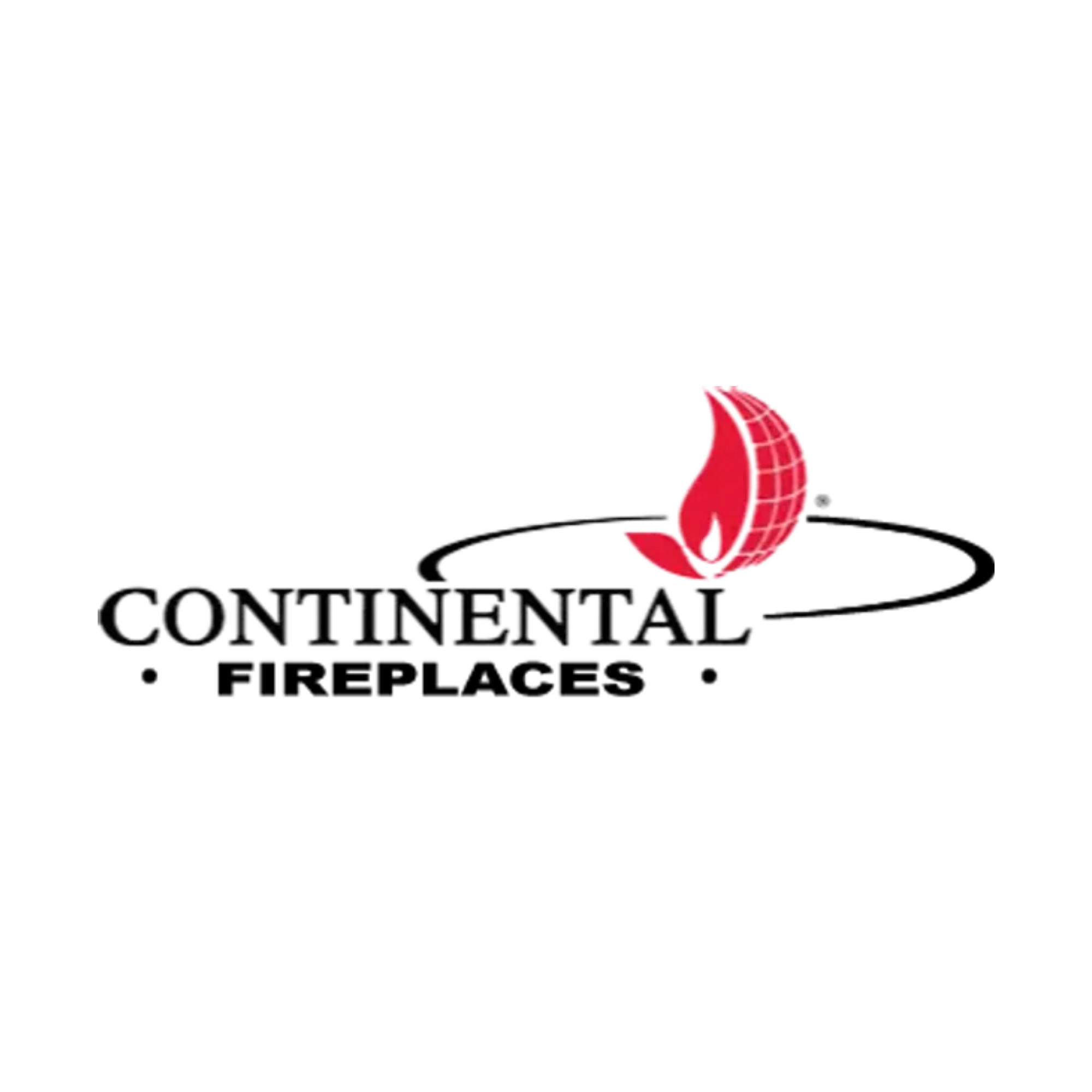 Official Continental Fireplaces brand logo, featured alongside authorized gas fireplace, inserts, and specialized heating equipment options on the Trent Valley Mechanical website.