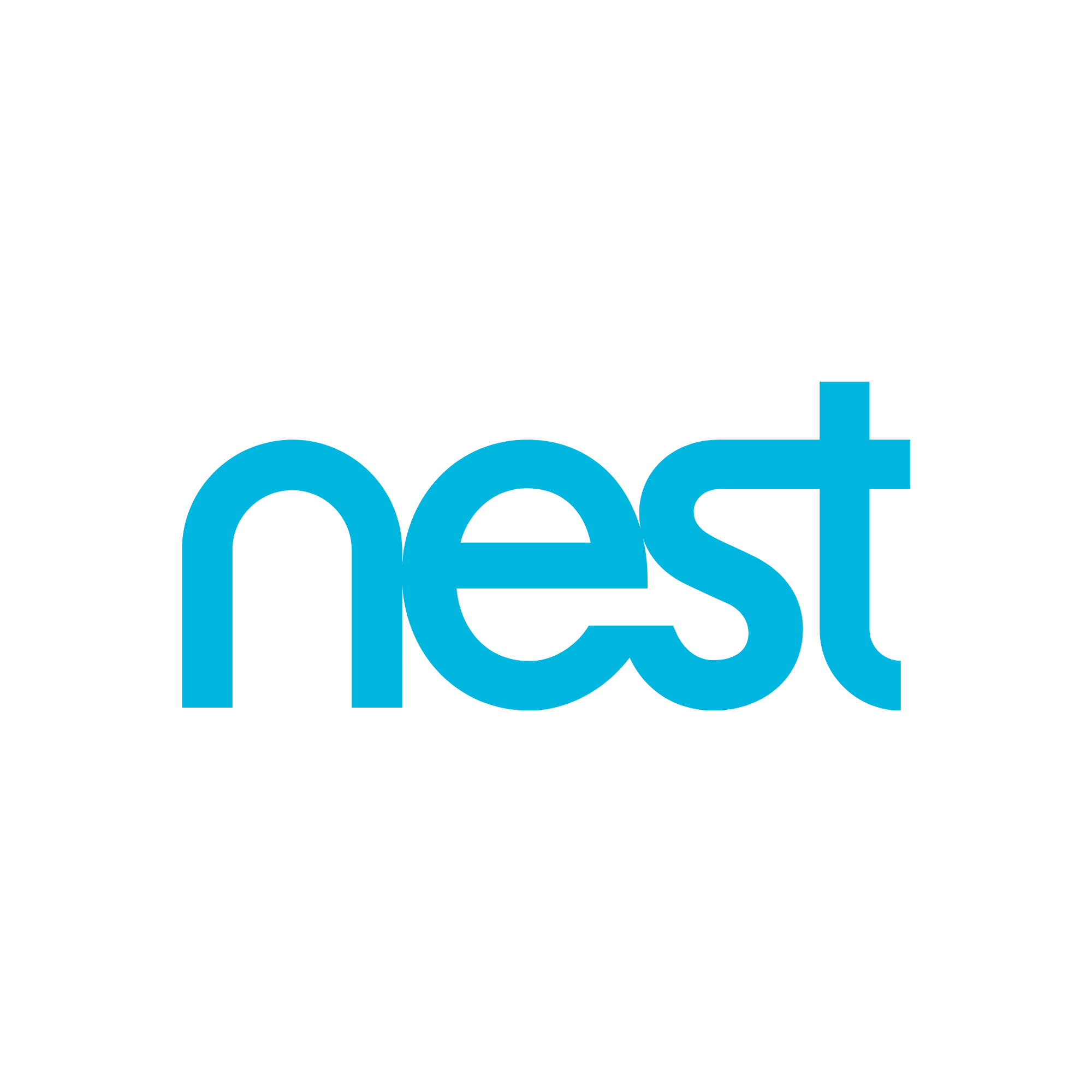 Official Google Nest brand logo, featured alongside smart thermostats and home automation equipment options on the Trent Valley Mechanical website.