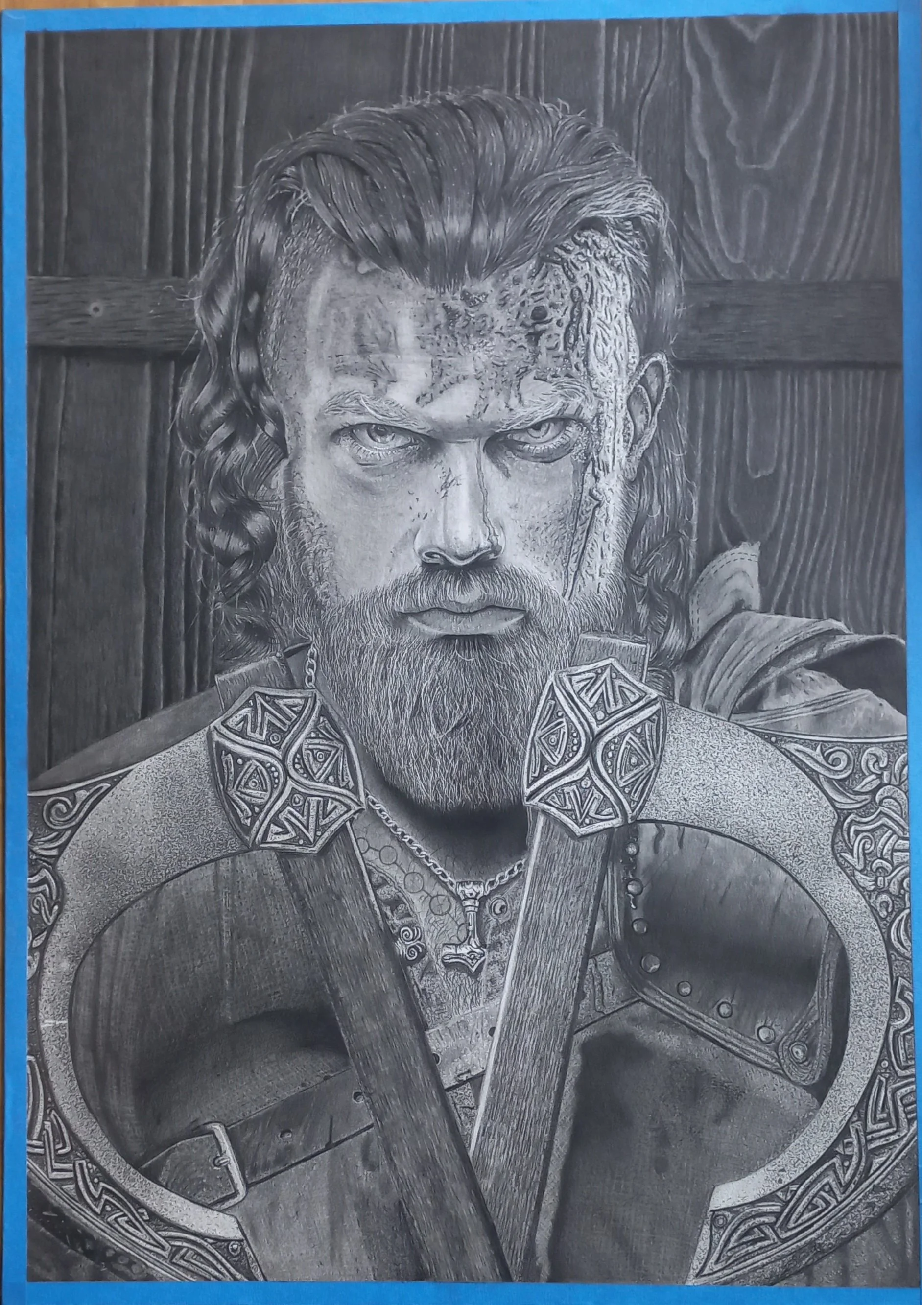 Vikingo /  Técnica: Gafito / Tamaño: A2 42x59.4 / Hoja: Strathmore Bistrol vellum surface 270 grs.