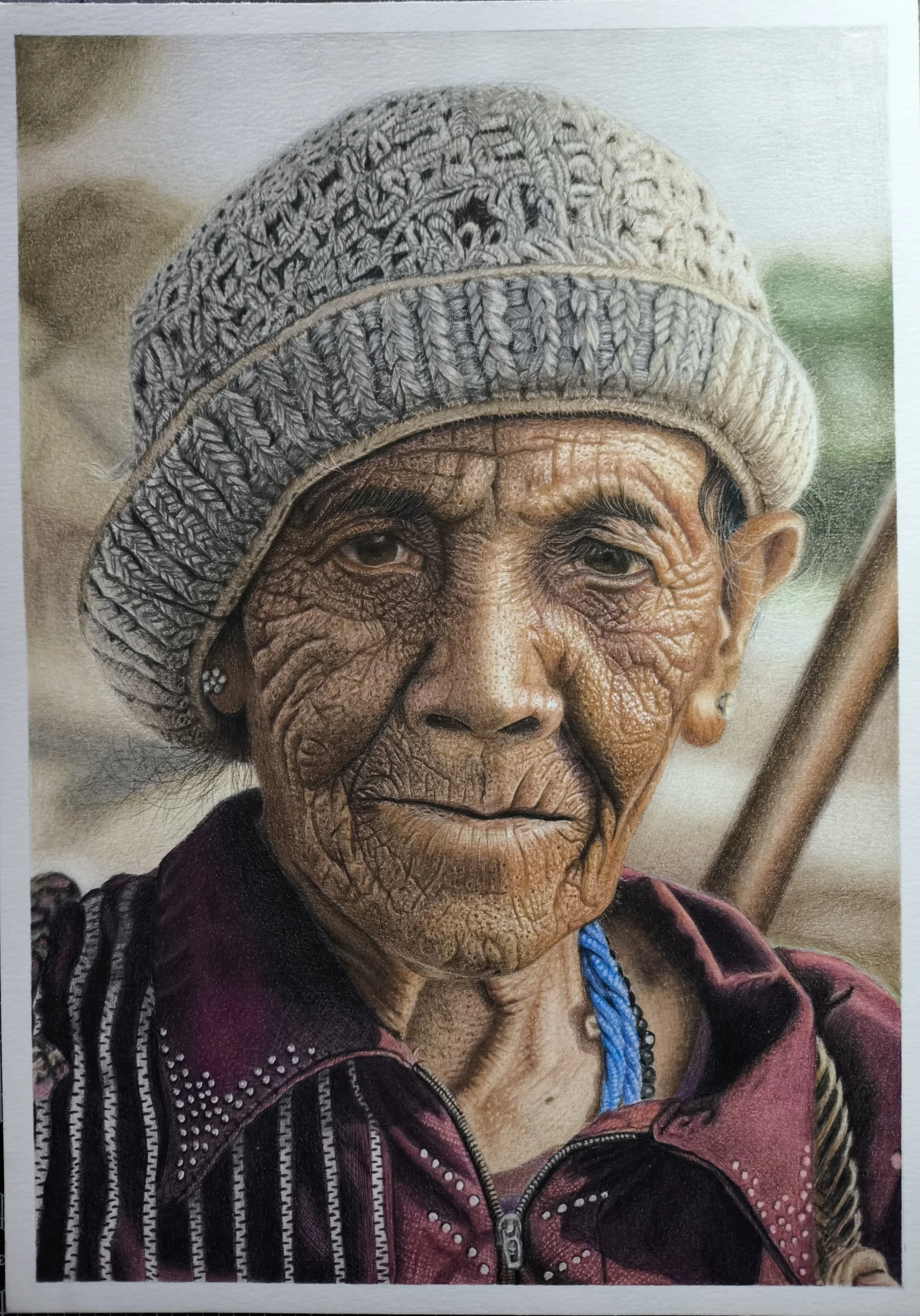 Doña Mari / Técnica: Lapices de colores / Tamaño: A3 42x29.7 / Hoja: Strathmore Bistrol vellum surface 270 grs.