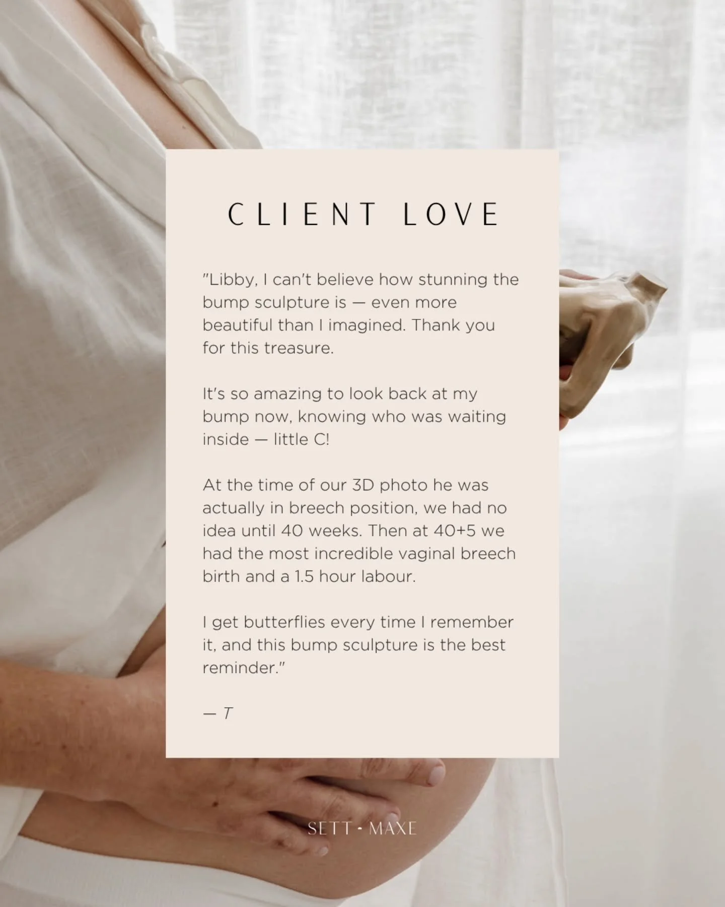 "I can't believe how stunning it is &mdash; even more beautiful than I imagined." 💛

This message from T made our whole week. She recently received her bump sculpture, and shared the most beautiful update &mdash; baby C has arrived! 

And 