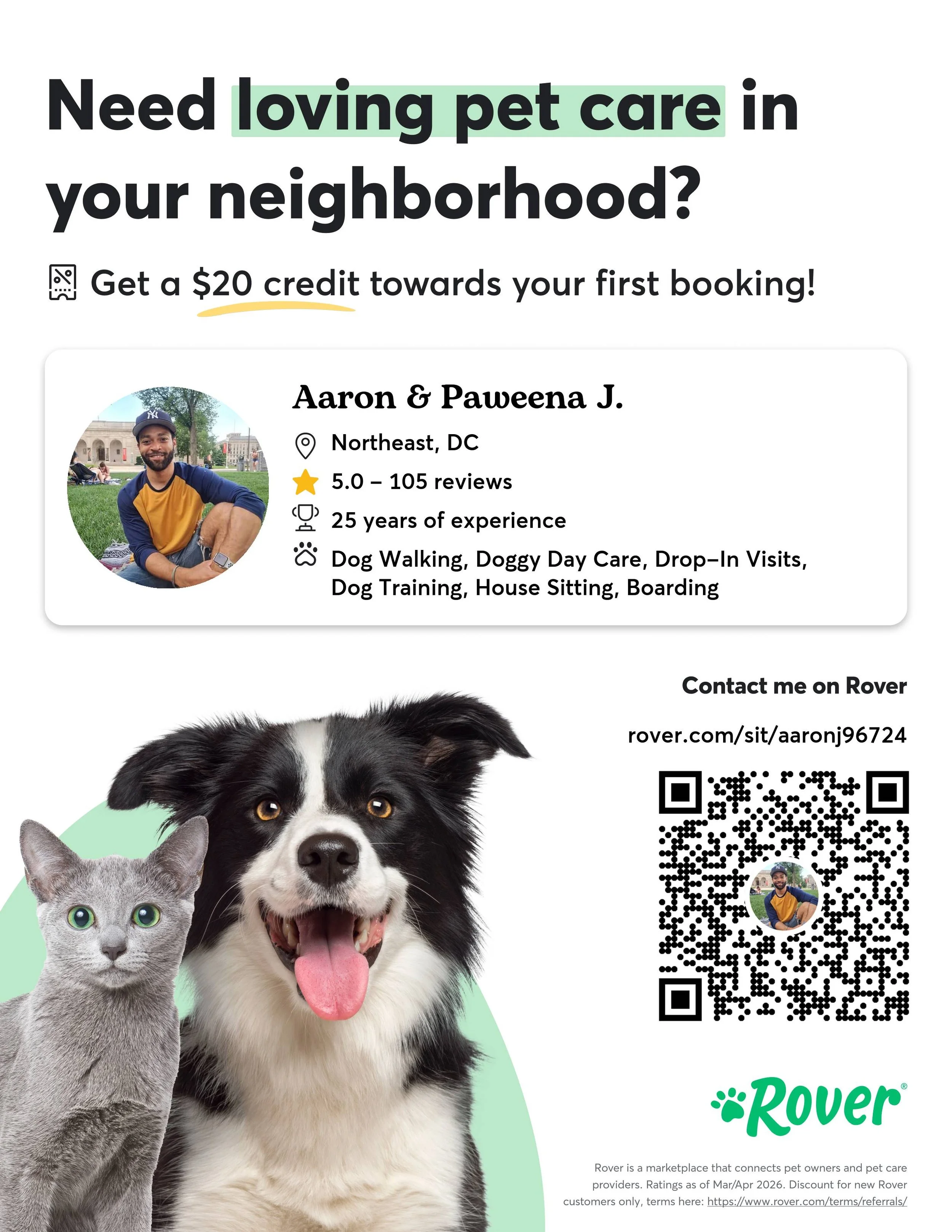 Rover Pet Sitter Walker