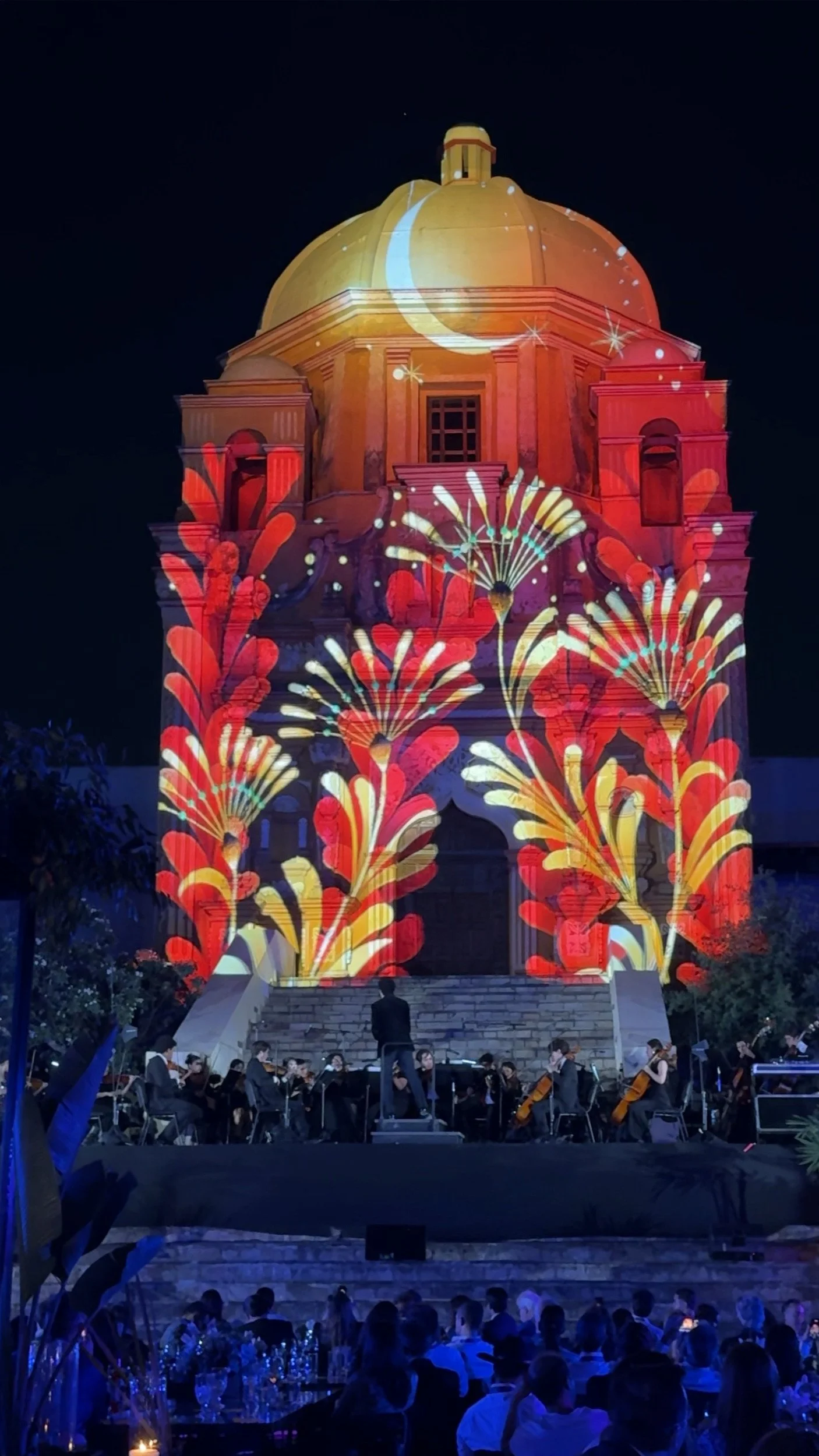 Live mapping performance and digital art creation with Tagtool by Rimiyoho at Obispado Museum in Monterrey, Mexico