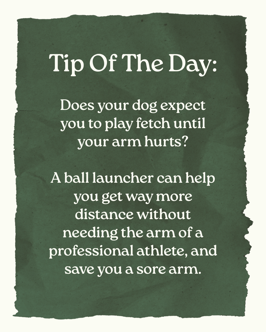 When Your Dog Demands More Throwing Power