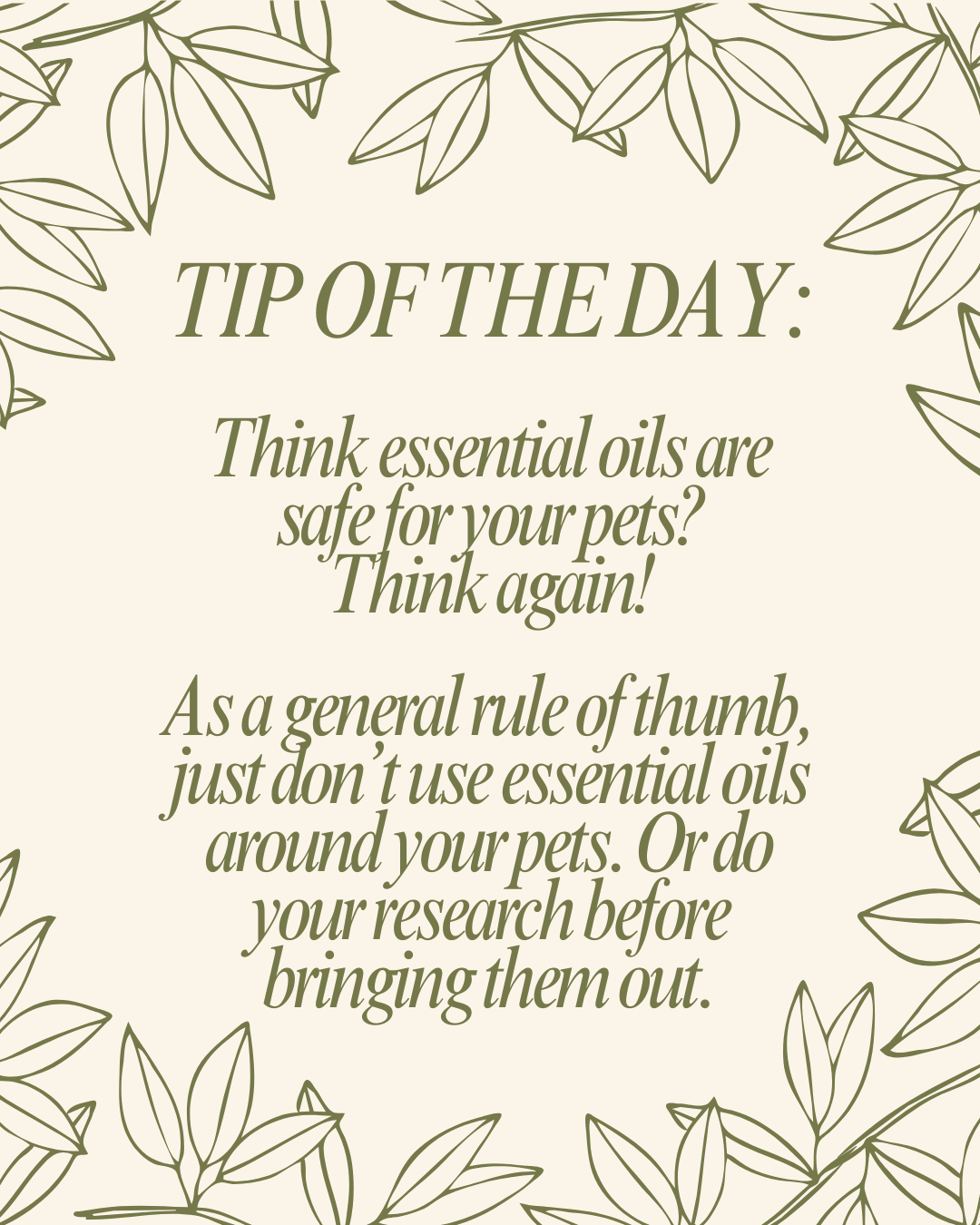 Think Essential Oils Are Safe For Your Pet? Think Again!