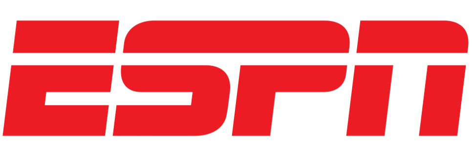 ESPN logo in red text on a white background.