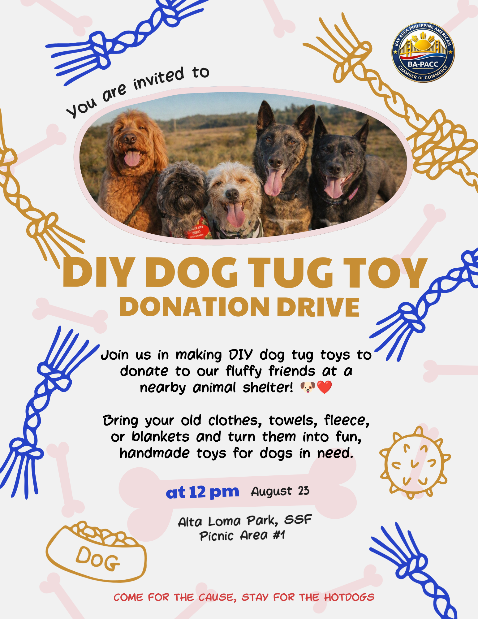 DIY Dog tug toy Donation Drive