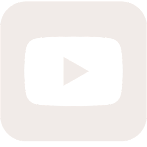 YouTube play button icon in black and white.