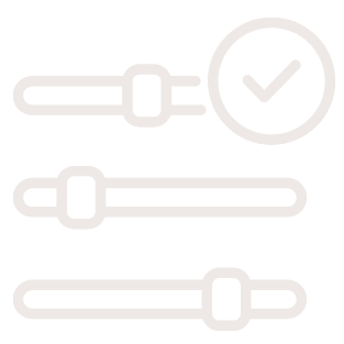 Three adjustable straps or belts with buckles, and a checkmark icon indicating approval or correctness.