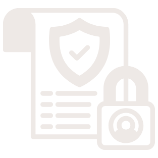 Security document with shield icon and padlock