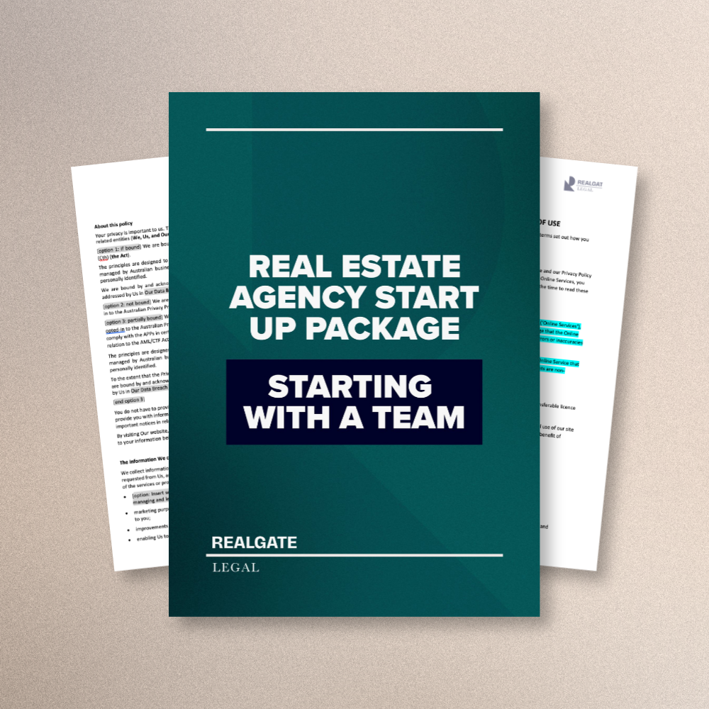 Starting with a Team: Real Estate Agency Start Up Package