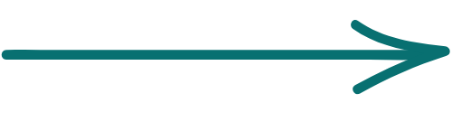 A simple black arrow pointing to the right with a teal outline on a white background.