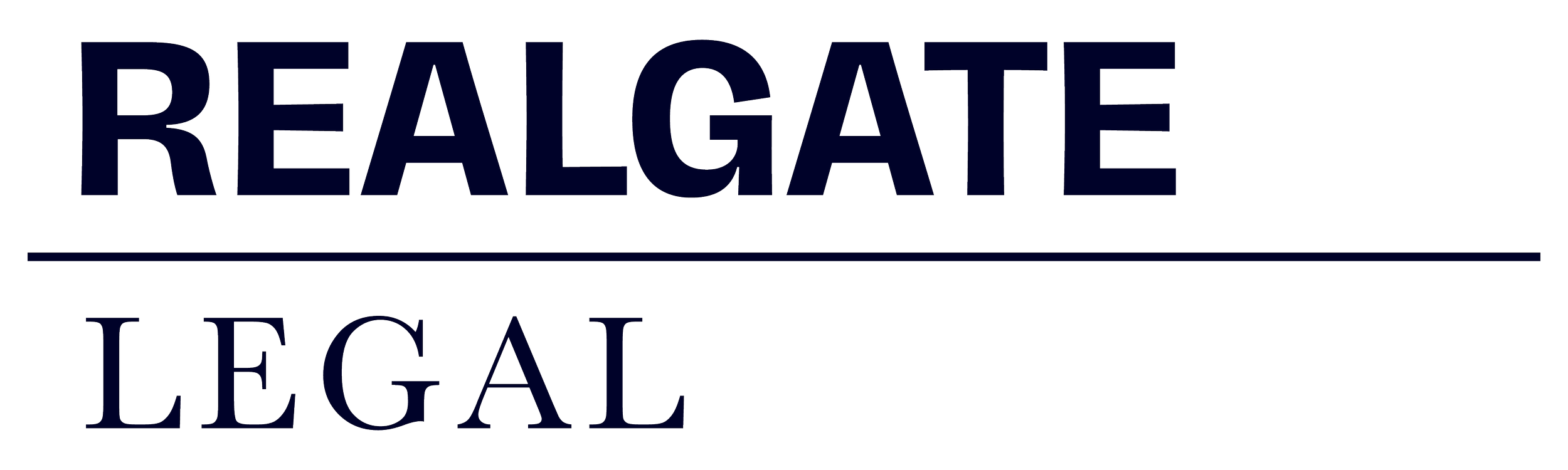 Text reading "REALLGATE LEGAL" on a dark background.