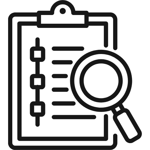Document with magnifying glass icon