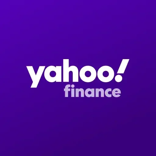 Yahoo Finance logo on a purple background