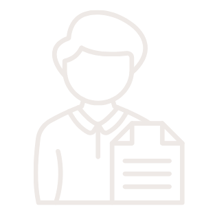 Outline of a person holding a document or paper