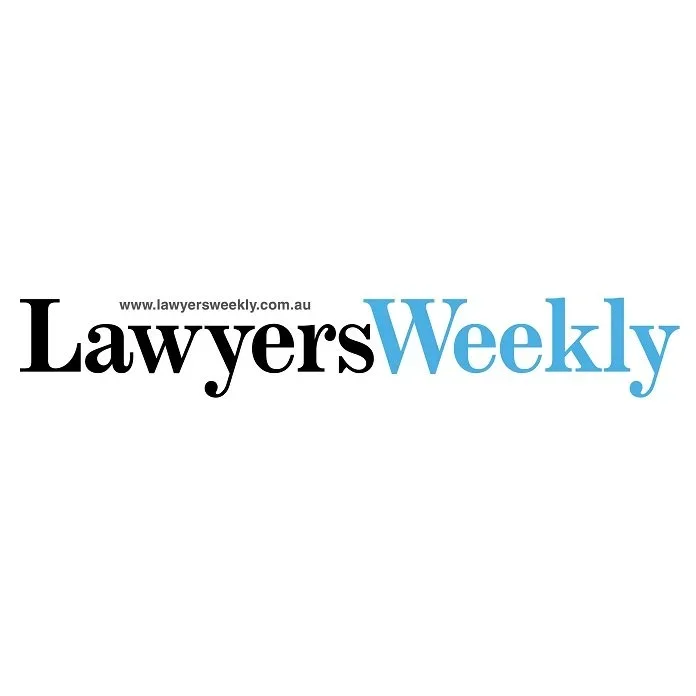 The logo of Lawyers Weekly featuring the website URL, with 'Lawyers' in black and 'Weekly' in blue font.